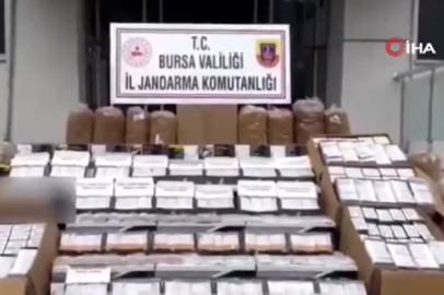 Bursa’da binlerce makaron ve yüzlerce kilo tütün ele geçirildi