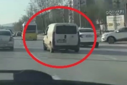 Bursa'da makas atan sürücü trafiği tehlikeye düşürdü