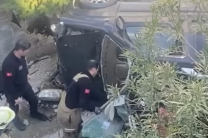 Bursa'da kaza yapan araç merdivenlerden yuvarlandı: 1 yaralı