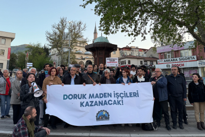 Bursa maden işçilerine destek eylemi: “Madenciler yalnız değildir”