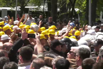 Açlık grevindeki madencilere polis müdahalesi