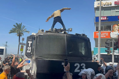 İzmir'de TOMA'nın üstüne çıkmıştı: Çıkarıldığı mahkemece tutuklandı