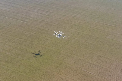 Karacabey Ovası'nda drone destekli çeltik mesaisi