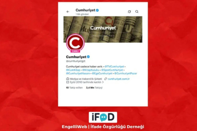 Cumhuriyet gazetesinin X hesabına erişim engeli kararı