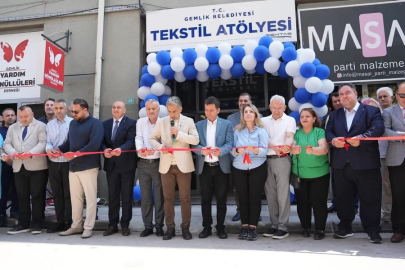 Gemlik'te kadın istihdamına katkı: Tekstil atölyesi açıldı