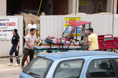 Bursa'da nefes kesen kurtarma: Yaralı işçi vinçle zemine alındı