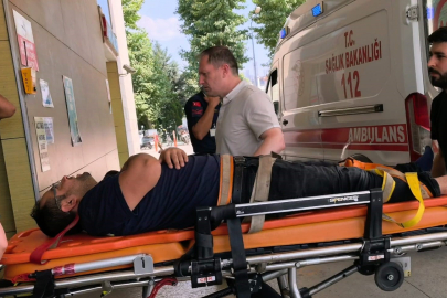 İnegöl'de yük asansörüne sıkışan işçi yaralandı
