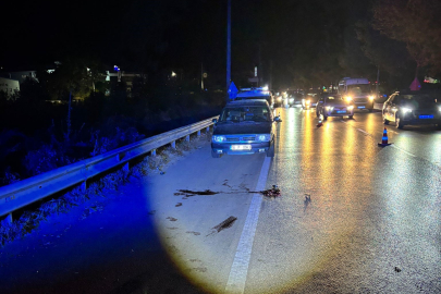Kestel’de otomobiline yakıt dolduruyordu, kamyonet çarptı