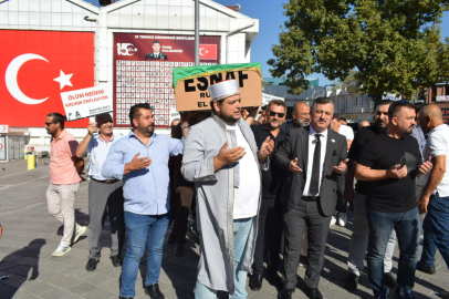Anahtar Parti Bursa'dan tabutlu eylem: "Esnafın ruhuna Fatiha"