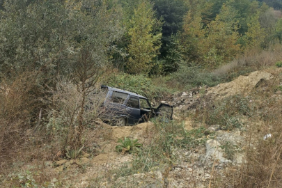 Bursa’da otomobil şarampole uçtu: Yaşlı çift yaralandı