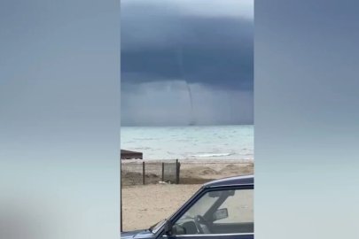 Mudanya'da denizde hortum oluştu