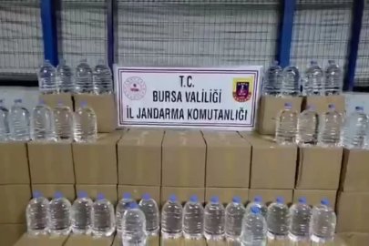 Bursa'da 1260 litre kaçak etil alkol ele geçirildi