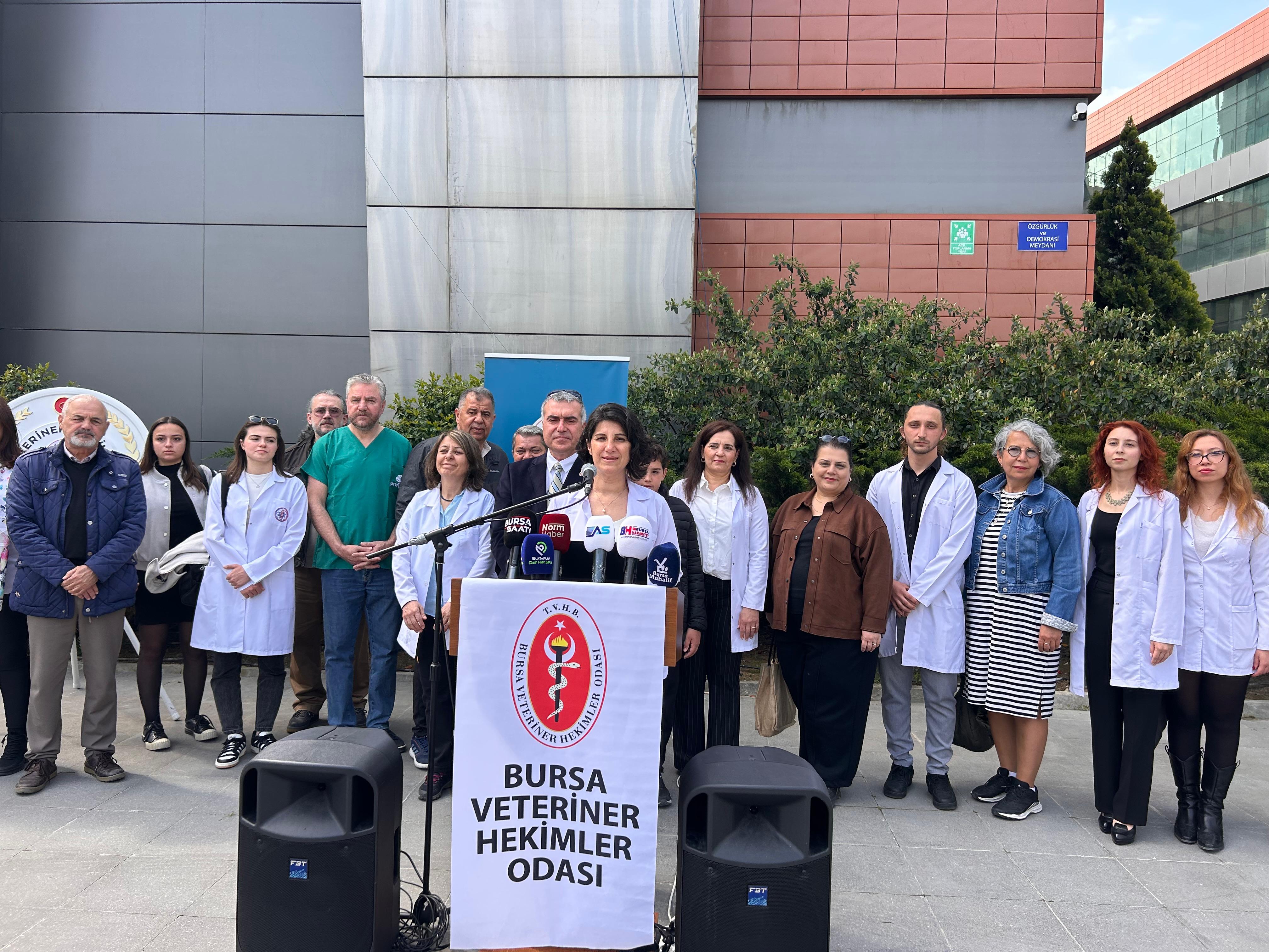 Bursa’da veteriner hekimler sorunlara dikkat çekti: “Hukuksuz bir hak kaybı var”