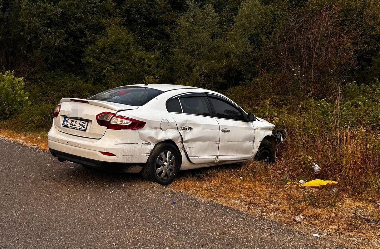 Bursa’da tarlaya uçan otomobildeki 5 kişi yaralandı